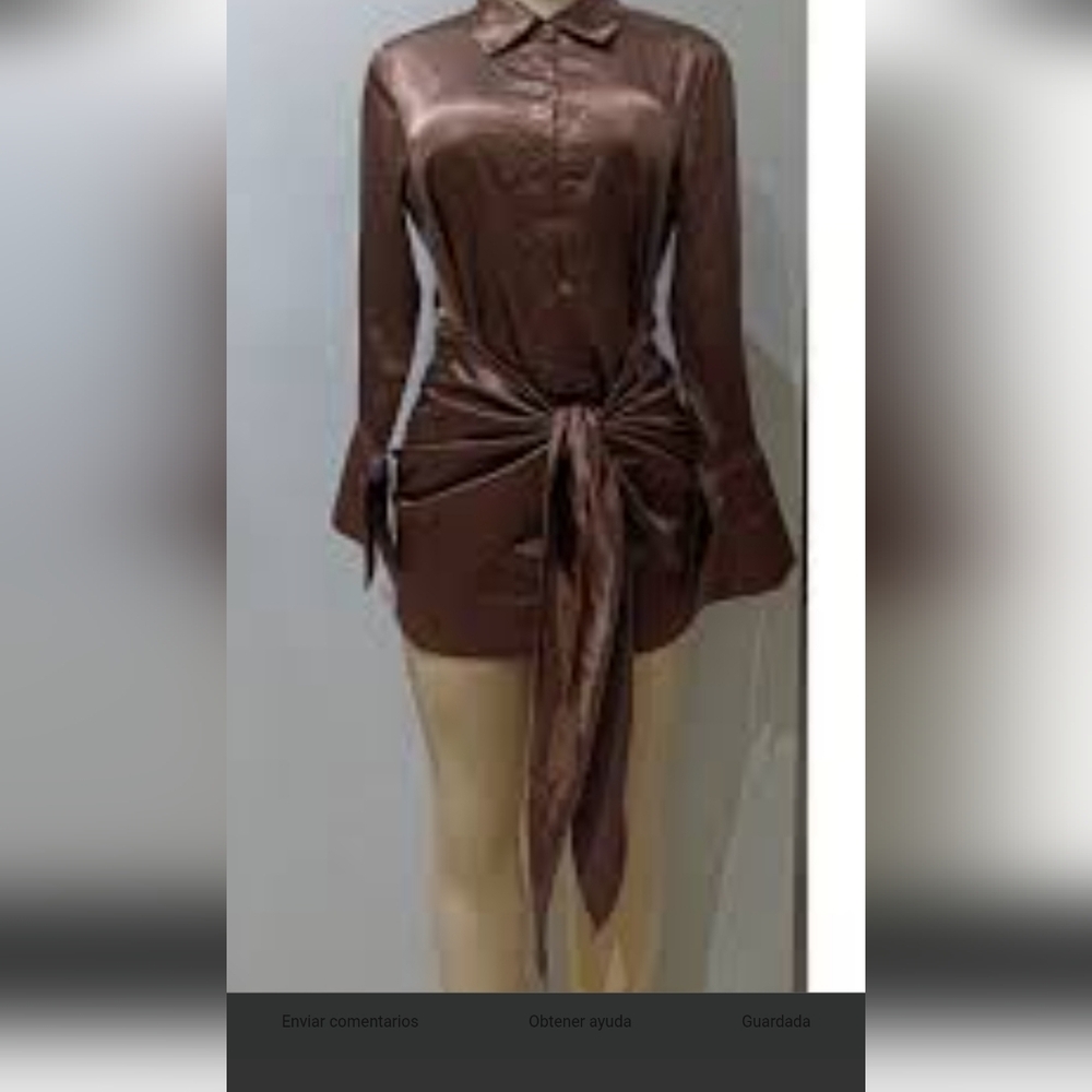 Elegant Brown Satin Mini Dress